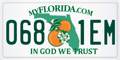 FL license plate 0681EM