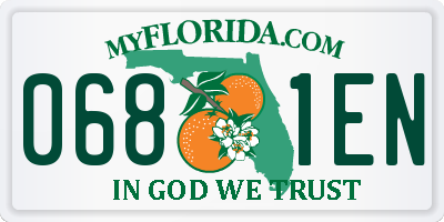 FL license plate 0681EN