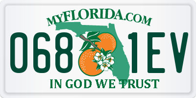 FL license plate 0681EV