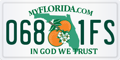 FL license plate 0681FS