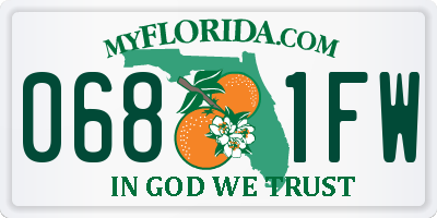 FL license plate 0681FW
