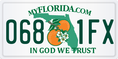 FL license plate 0681FX