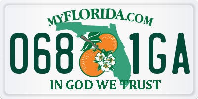 FL license plate 0681GA