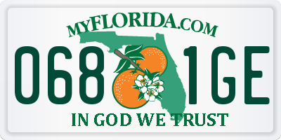 FL license plate 0681GE