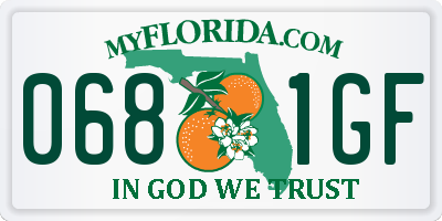 FL license plate 0681GF
