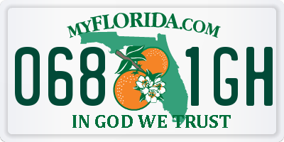FL license plate 0681GH