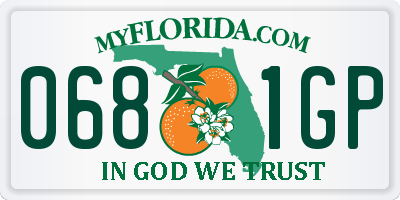 FL license plate 0681GP