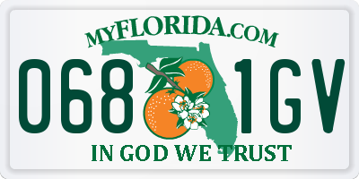 FL license plate 0681GV