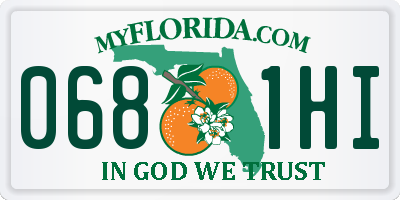FL license plate 0681HI