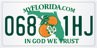 FL license plate 0681HJ