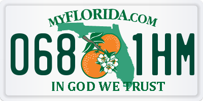 FL license plate 0681HM