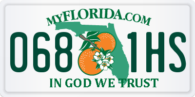 FL license plate 0681HS