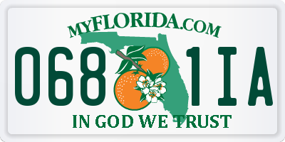 FL license plate 0681IA