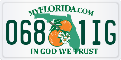 FL license plate 0681IG