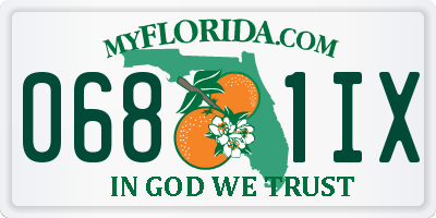 FL license plate 0681IX