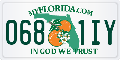 FL license plate 0681IY