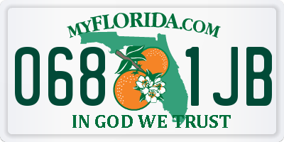 FL license plate 0681JB