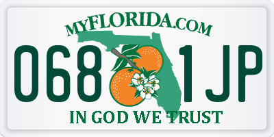 FL license plate 0681JP