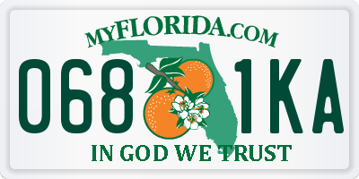 FL license plate 0681KA