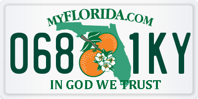 FL license plate 0681KY