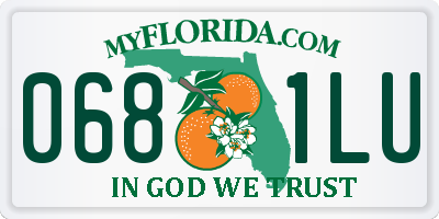 FL license plate 0681LU