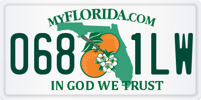 FL license plate 0681LW
