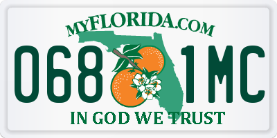 FL license plate 0681MC