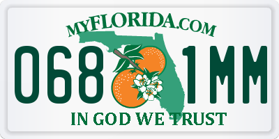 FL license plate 0681MM
