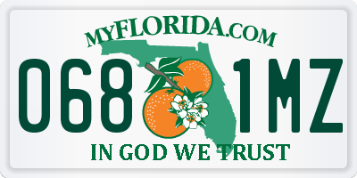 FL license plate 0681MZ