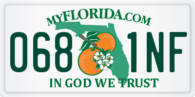 FL license plate 0681NF