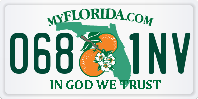 FL license plate 0681NV
