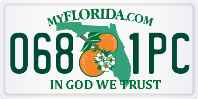 FL license plate 0681PC