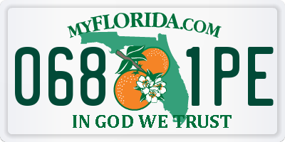 FL license plate 0681PE