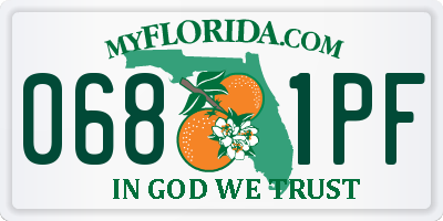 FL license plate 0681PF