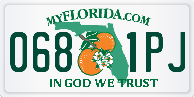 FL license plate 0681PJ