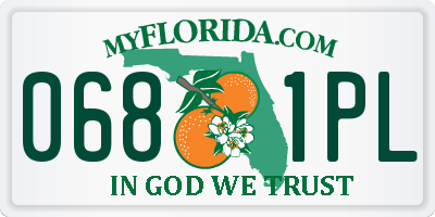 FL license plate 0681PL