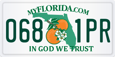 FL license plate 0681PR
