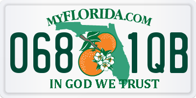FL license plate 0681QB