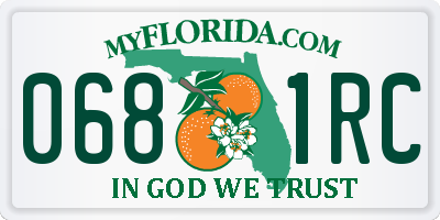 FL license plate 0681RC