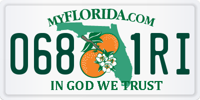 FL license plate 0681RI