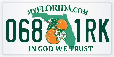 FL license plate 0681RK