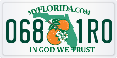 FL license plate 0681RO