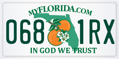 FL license plate 0681RX