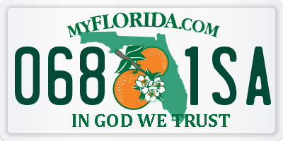 FL license plate 0681SA