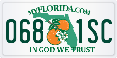 FL license plate 0681SC