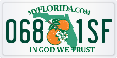 FL license plate 0681SF