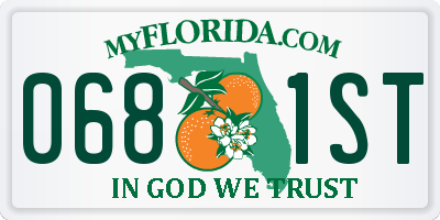 FL license plate 0681ST