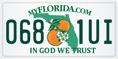 FL license plate 0681UI