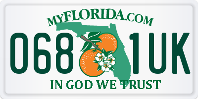 FL license plate 0681UK