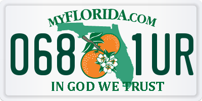 FL license plate 0681UR